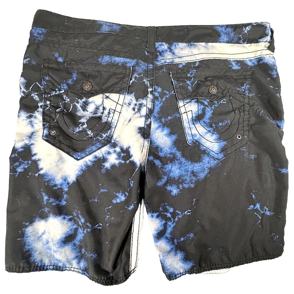 True Religion Swimwear Men's 40 Ricky Snap Drawstring‎ Board Shorts Trunks